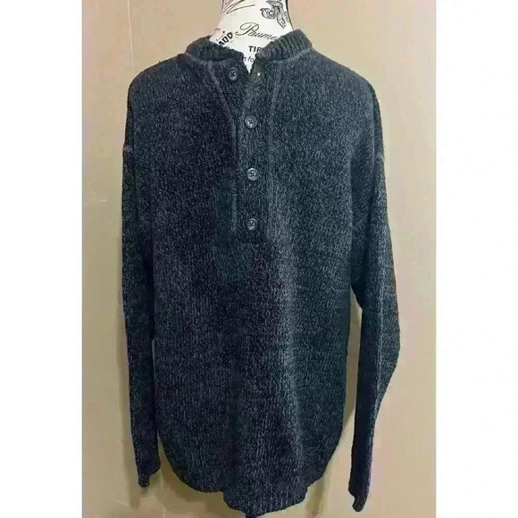 VTG American Eagle Outfitters 1980’s Knit Cotton Sweater Dark Gray Mens Medium - Picture 2 of 7